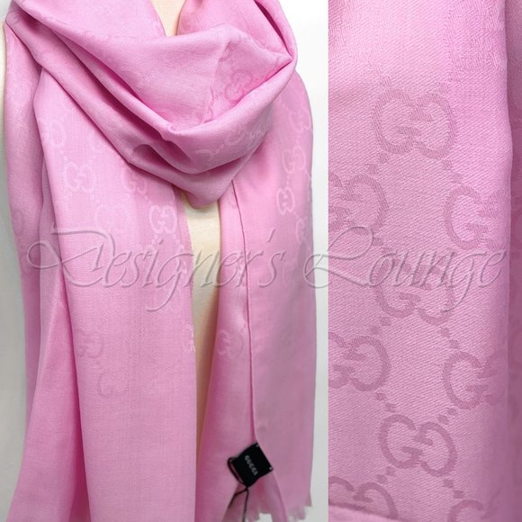 Gucci Accessories - NWT GUCCI GG Guccissima Monogram Pink Scarf Shawl